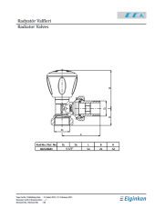 ECA RV3 1/2 KÖŞE TİP RADYATÖR VANASI