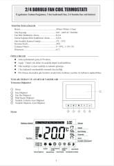 ECA DİJİTAL FAN COİL TERMOSTATI (2/4 BORULU FAN COİLLERE UYGUN)-SIVA ALTI