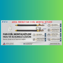 ARDA ENERJİ 1/2''( DN15) FAN COİL MONTAJ KİTİ-ECA vanalı-Mekanik termostatlı