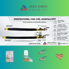 ARDA ENERJİ 3/4''( DN20) FAN COİL MONTAJ KİTİ-ECA vanalı-Mekanik termostatlı